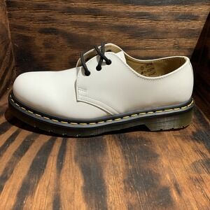Doc Dr. Martens 1461 Smooth Oxford Shoe Leather White Unisex Men 7 / Women 8 New